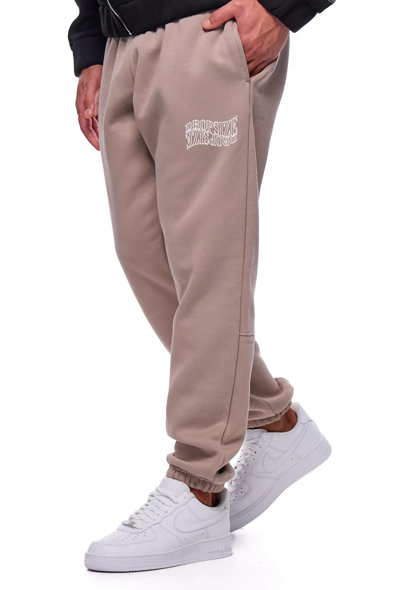 Dropsize HEAVY MIRRORED LOGO JOGGER SIMPLY TAUPE* Jogging