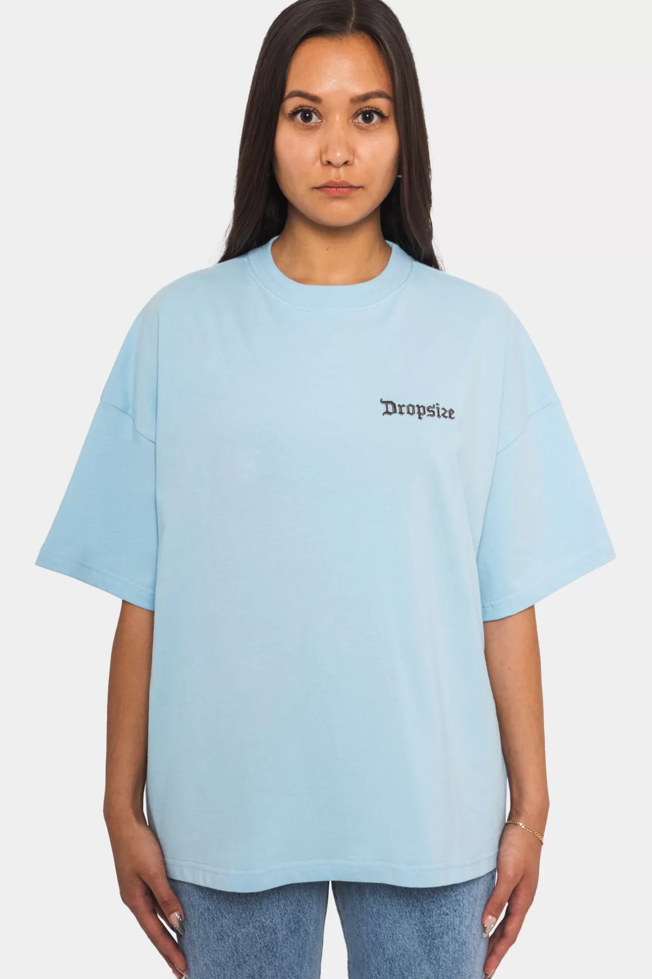 Dropsize HEAVY BROKEN HEART T-SHIRT BABY BLUE*Women Women | T Shirt