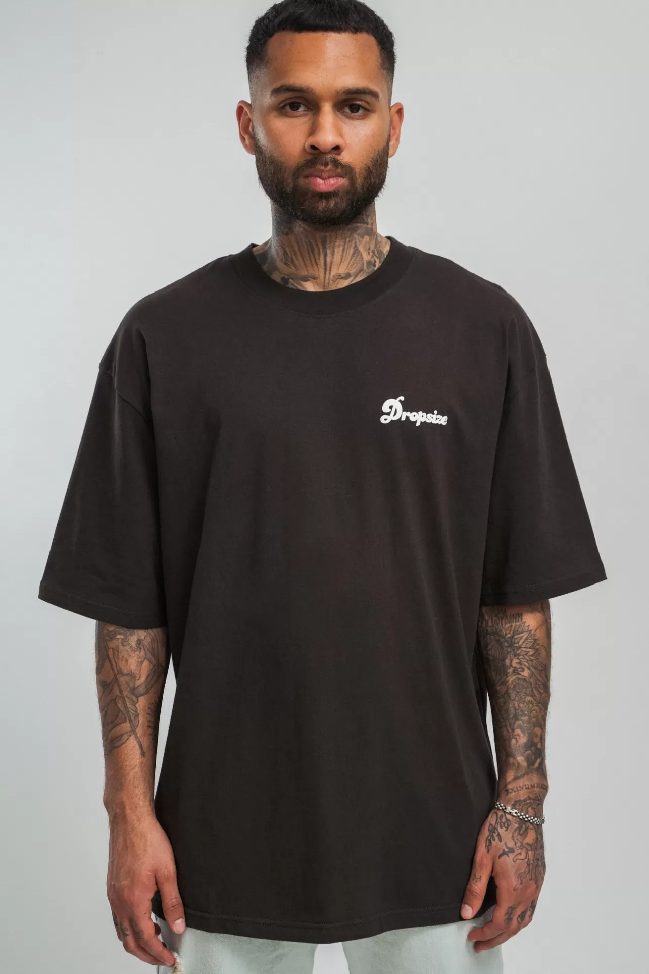 Dropsize HEAVY GROW RICH T-SHIRT WASHED BLACK* T Shirt