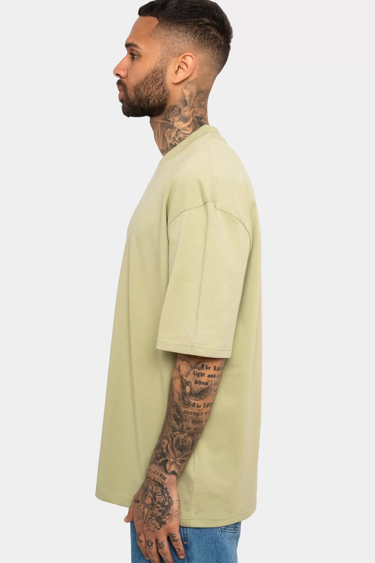 Dropsize HEAVY HD FRONT LOGO T-SHIRT PISTACHIO* T Shirt