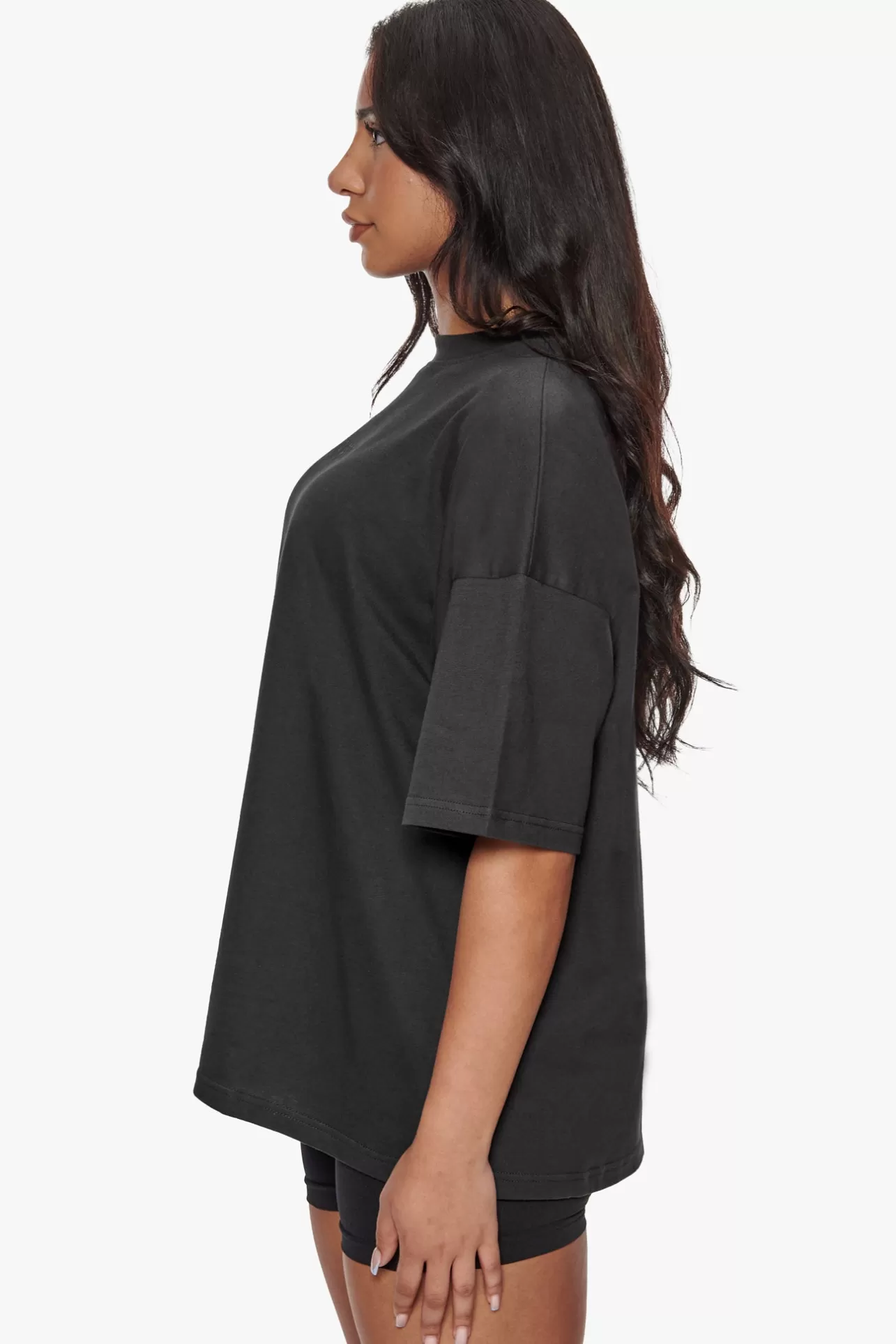 Dropsize HEAVY MIDDLE HD PRINT T-SHIRT WASHED BLACK*Women Women