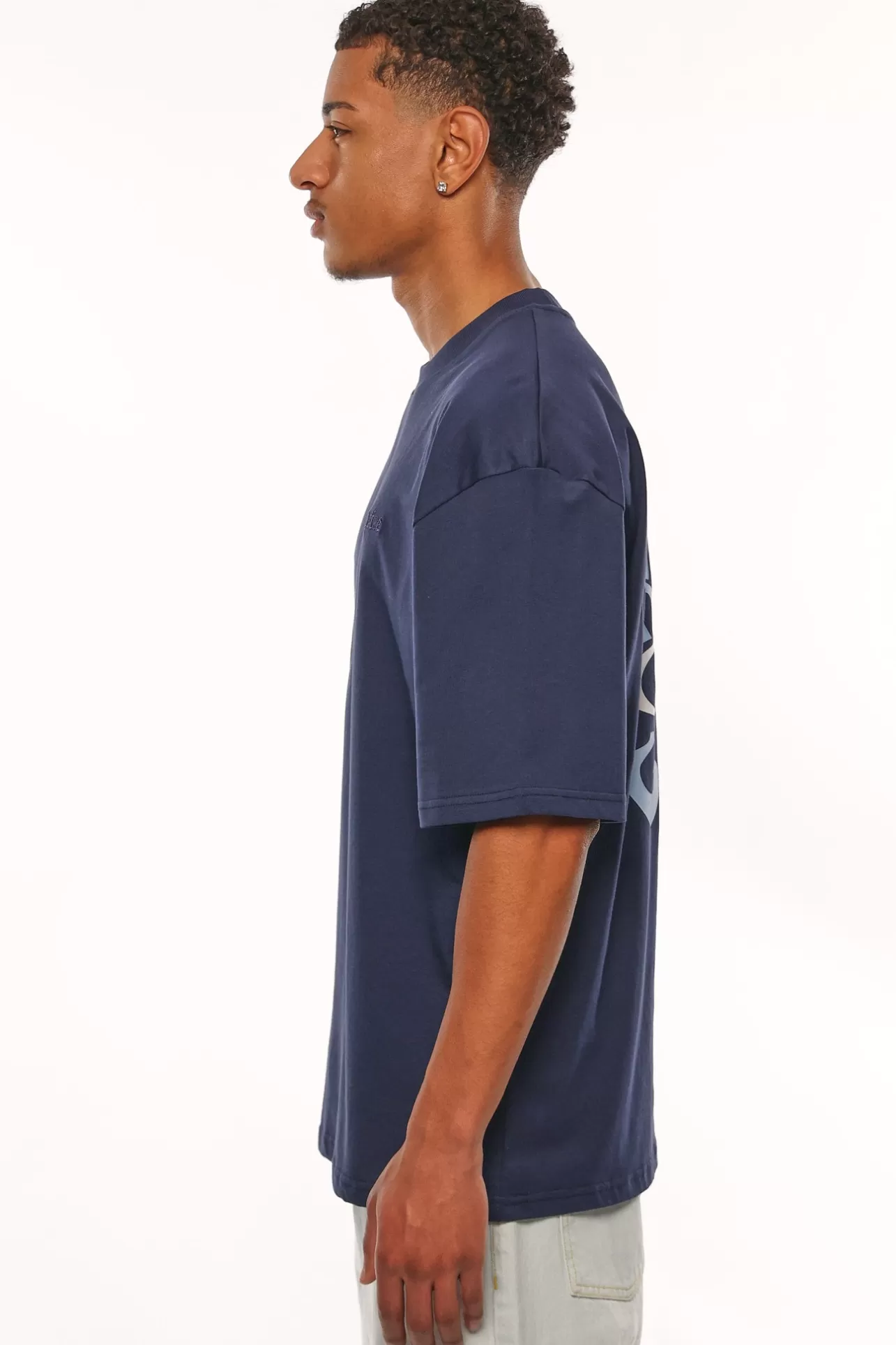 Dropsize HEAVY OVERSIZE CREW LOVE T-SHIRT BLACK IRIS* T Shirt