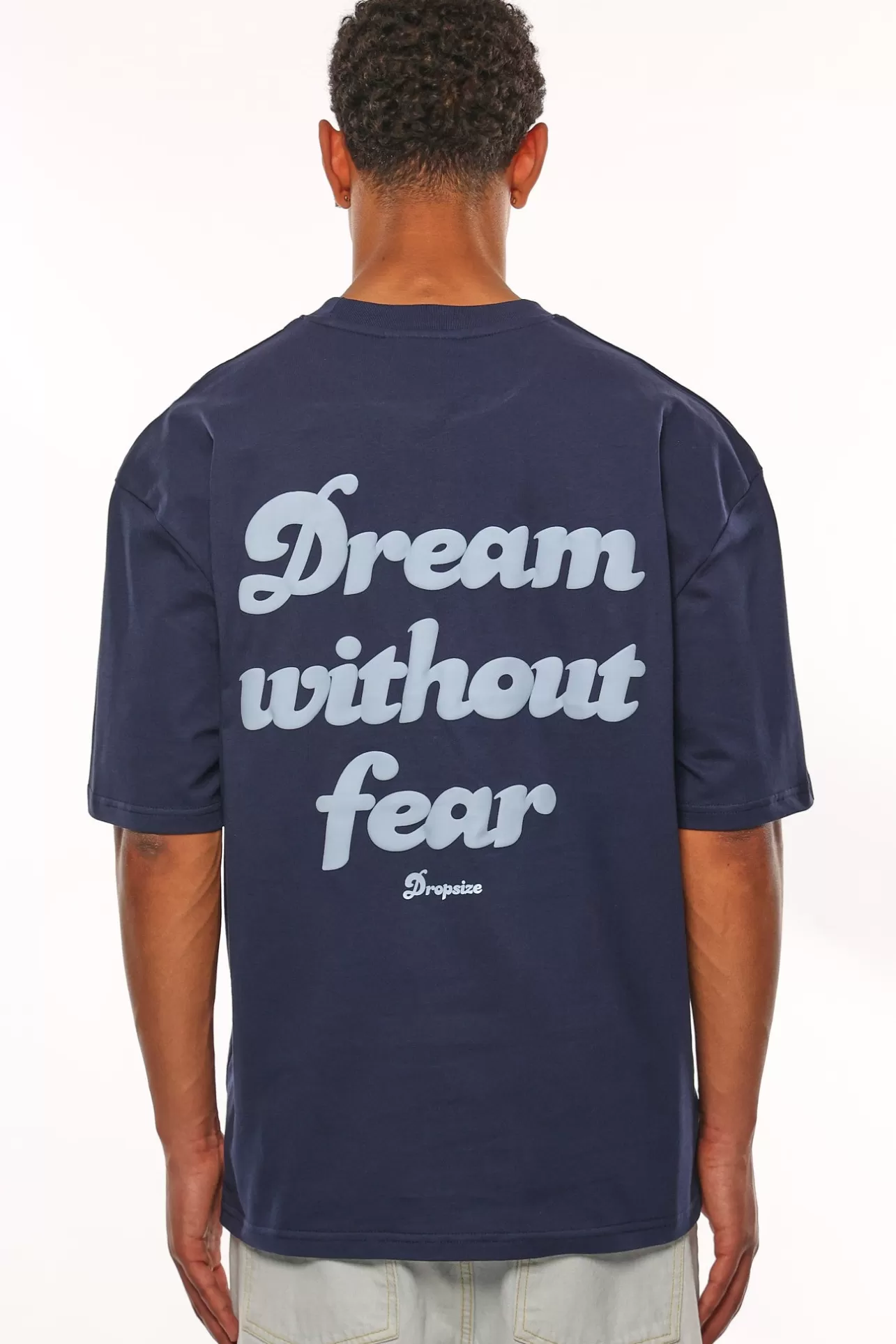 Dropsize HEAVY OVERSIZE DREAM WITHOUT FEAR T-SHIRT BLACK IRIS* T Shirt