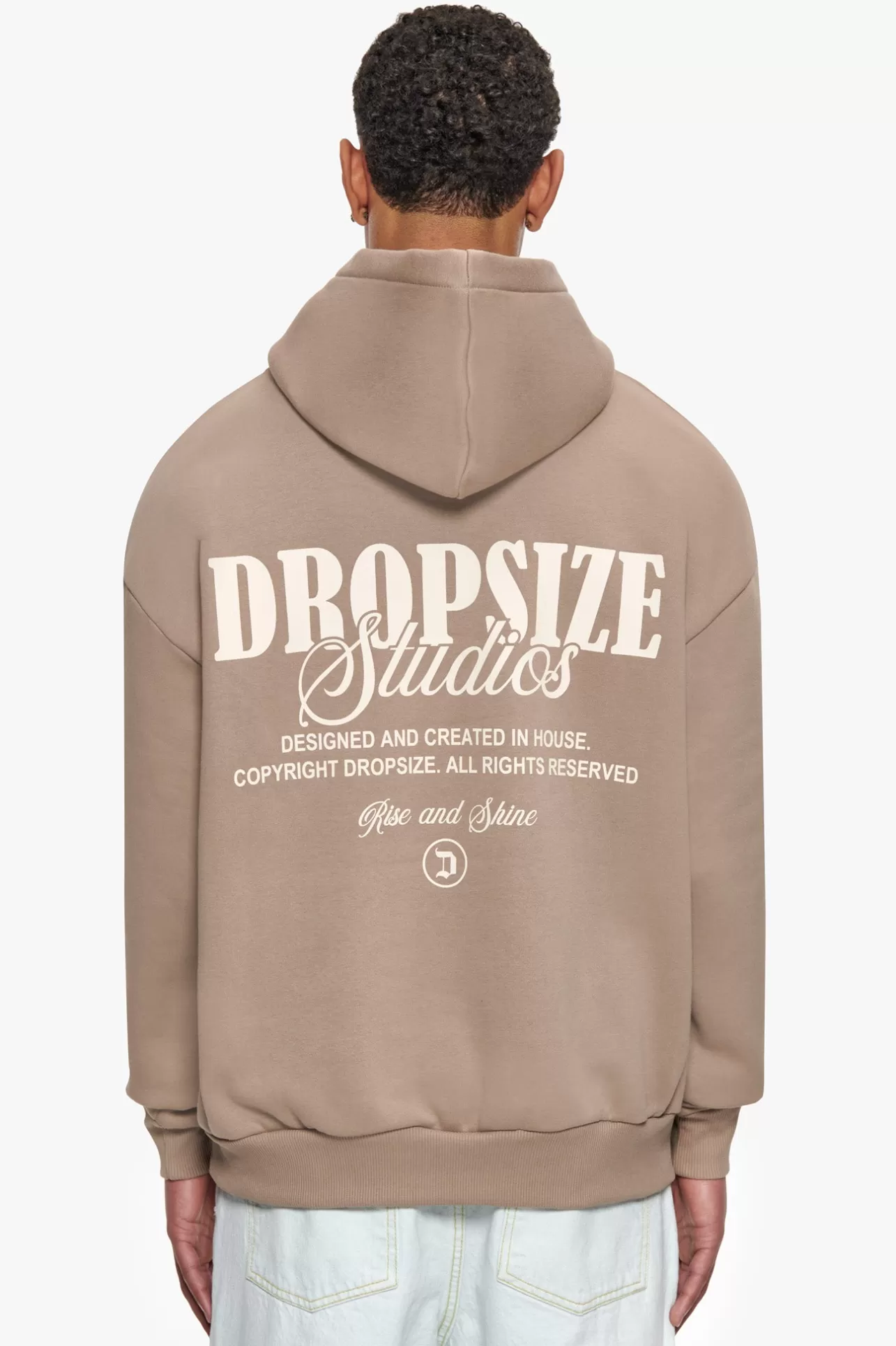 Dropsize HEAVY OVERSIZE STUDIOS HOODIE SILVERMINK/COCONUT* Hoodie