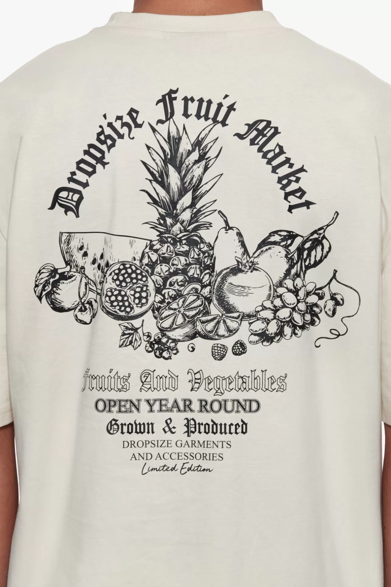 Dropsize HEAVY OVERSIZE FRUIT MARKET T-SHIRT COCONUT MILK* T Shirt