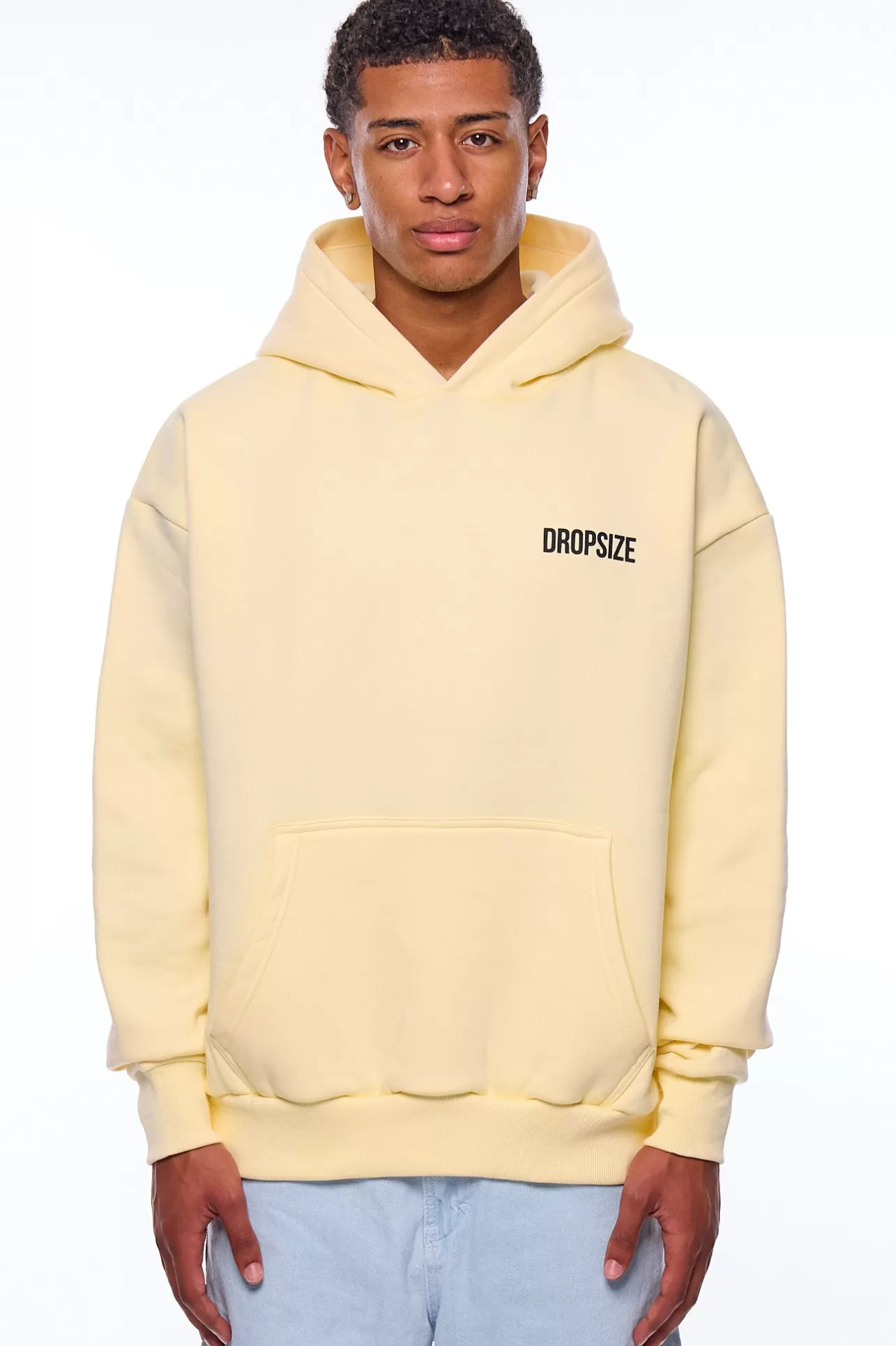 Dropsize HEAVY OVERSIZE HD PRINT HOODIE ALMOND OIL* Hoodie
