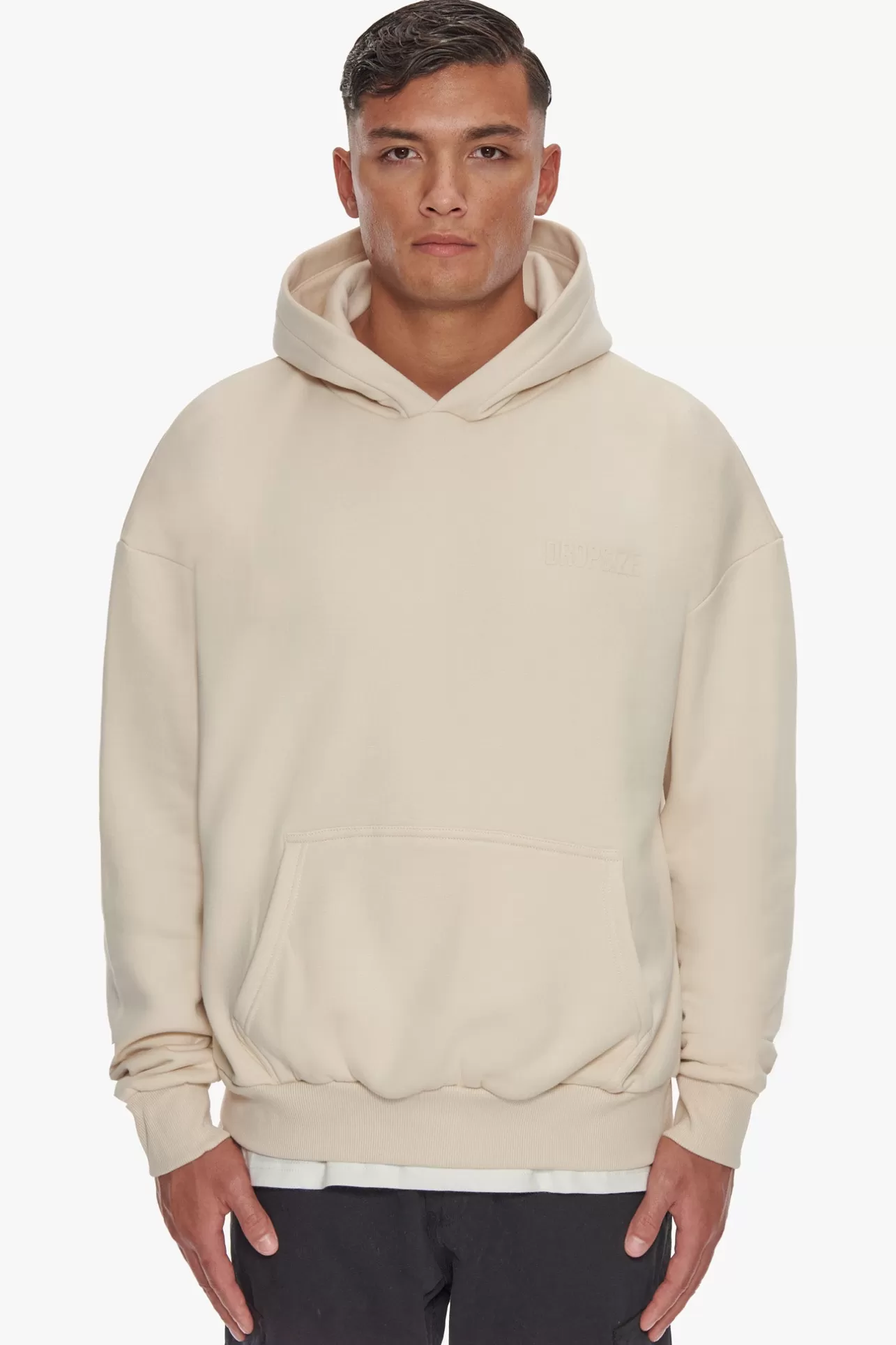 Dropsize HEAVY OVERSIZE HD PRINT HOODIE COCONUT MILK* Hoodie