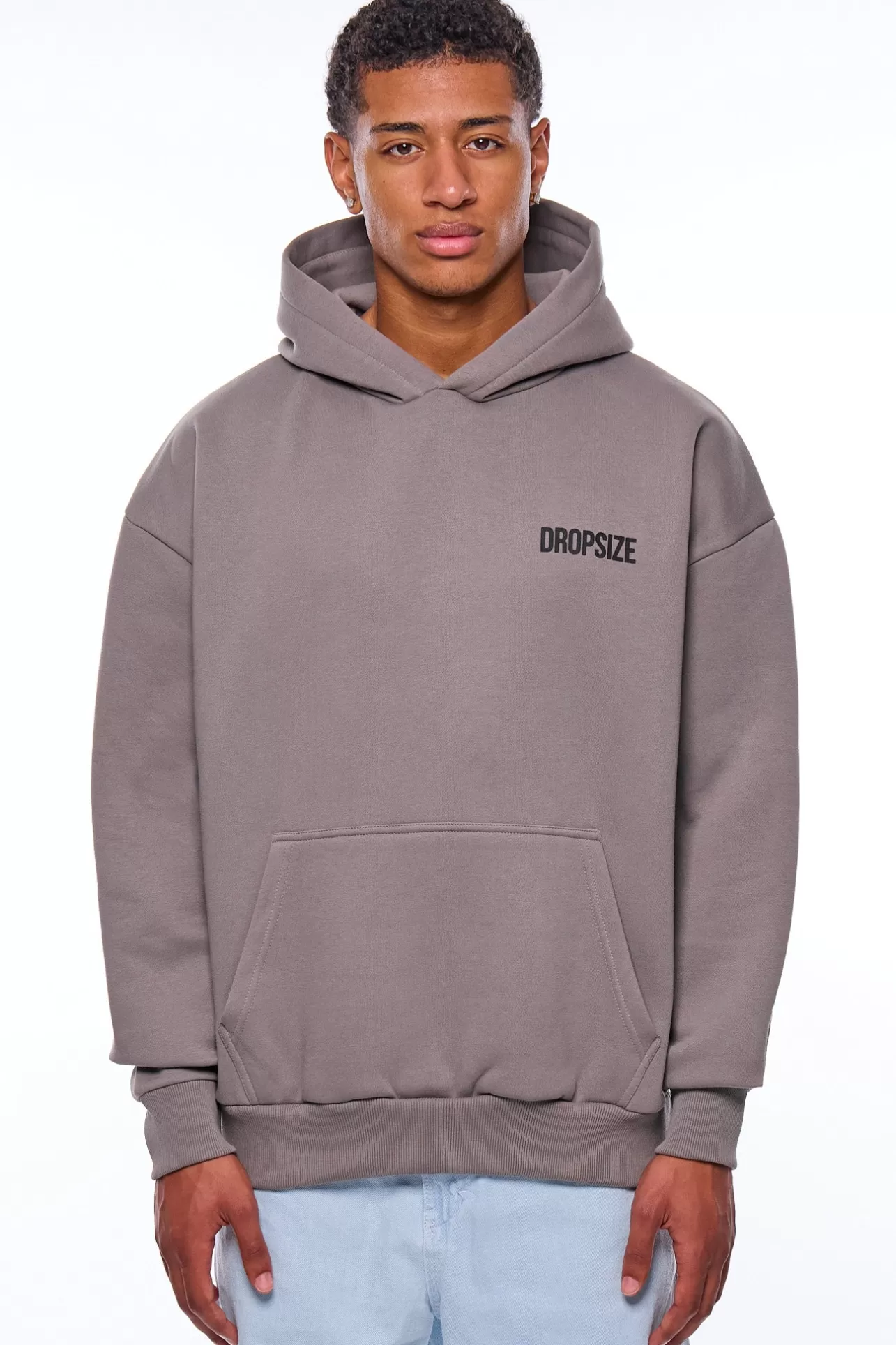 Dropsize HEAVY OVERSIZE HD PRINT HOODIE DRIFTWOOD* Hoodie