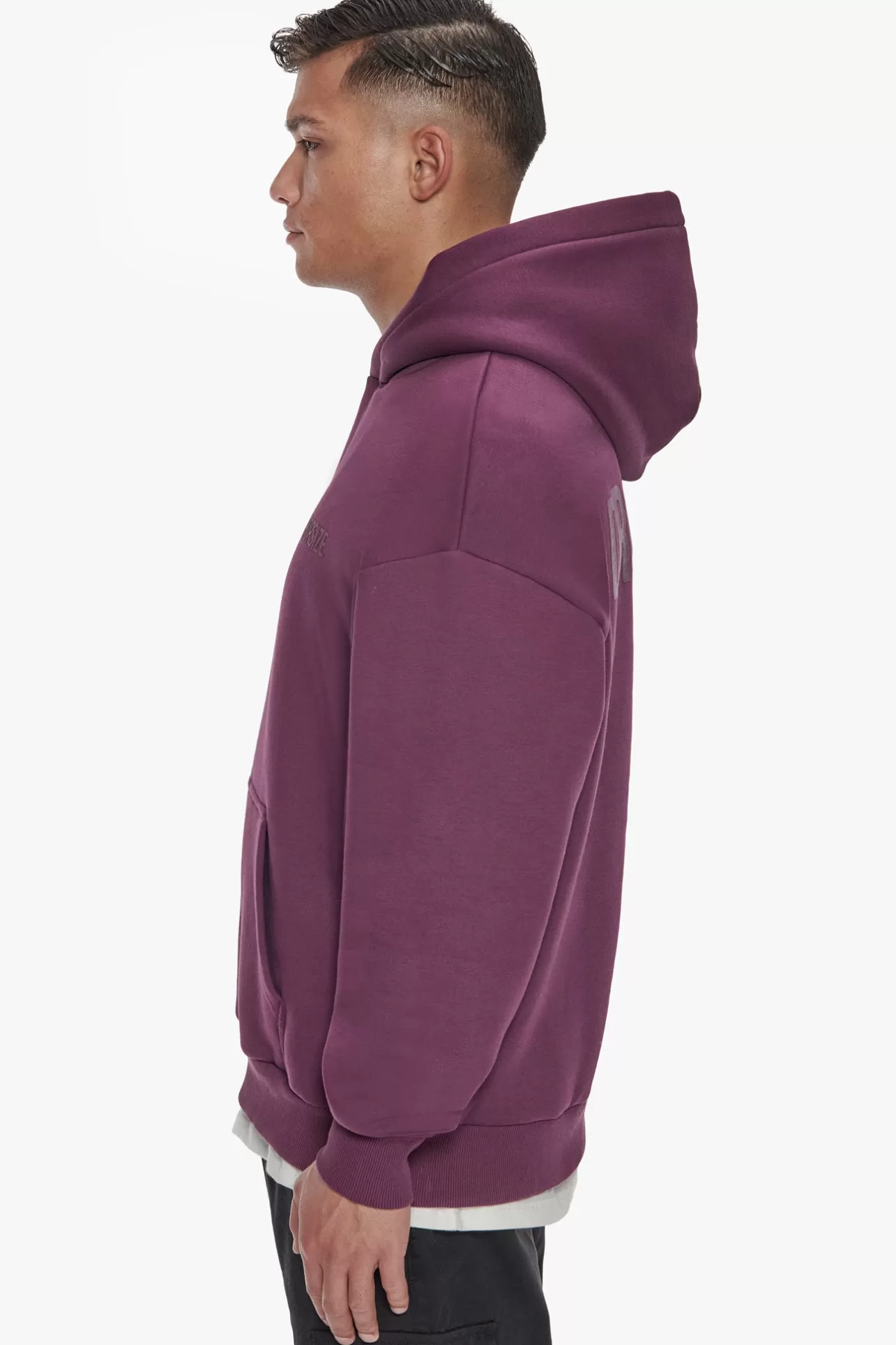 Dropsize HEAVY OVERSIZE HD PRINT HOODIE GRAPE* Hoodie