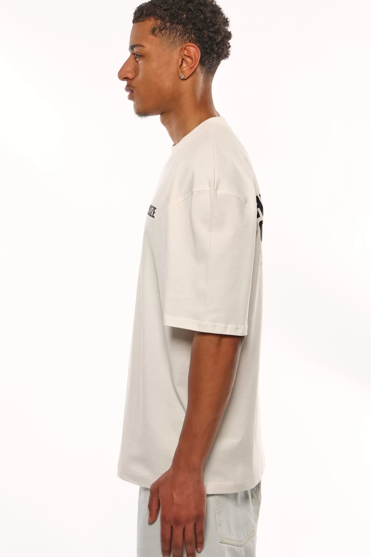 Dropsize HEAVY OVERSIZE HEAVEN CALLING T-SHIRT CREAM WHITE* T Shirt