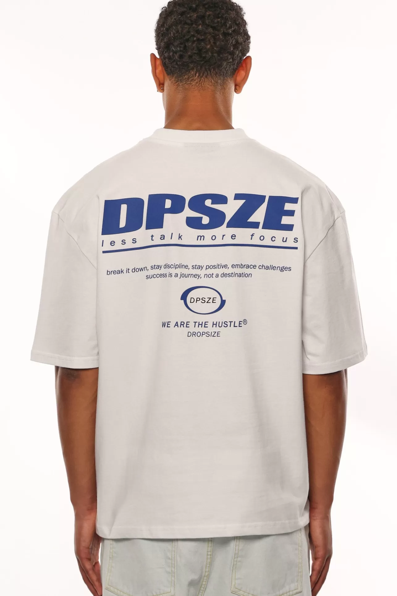 Dropsize HEAVY OVERSIZE LESS TALK T-SHIRT WHITE* T Shirt