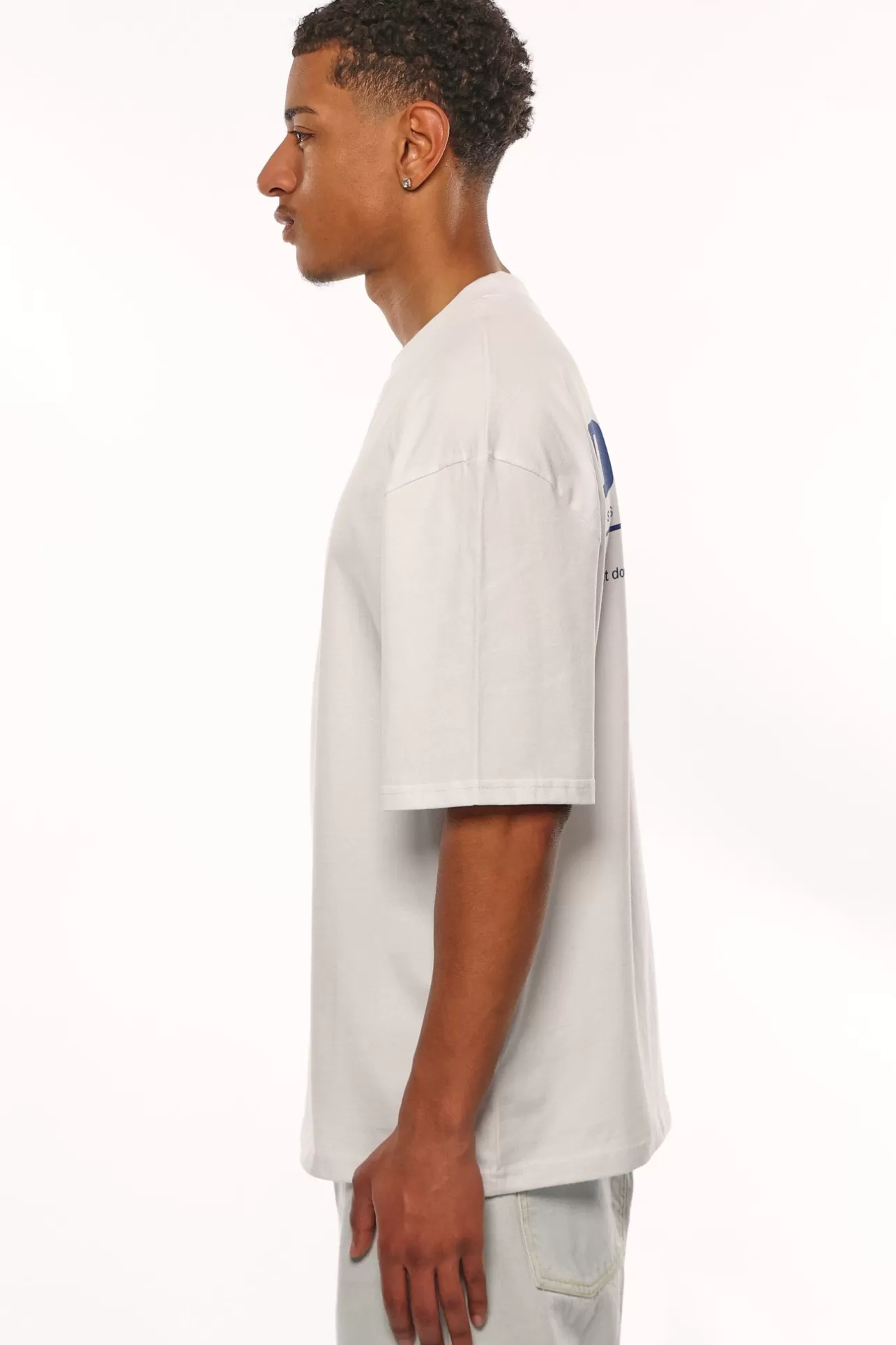 Dropsize HEAVY OVERSIZE LESS TALK T-SHIRT WHITE* T Shirt