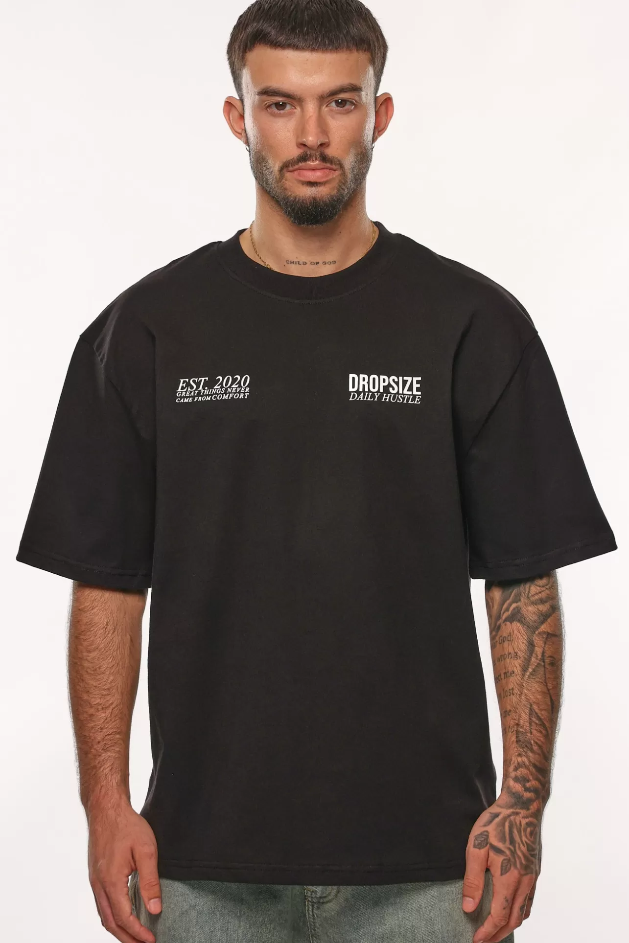Dropsize HEAVY OVERSIZE LIMITLESS T-SHIRT BLACK / YELLOW* T Shirt
