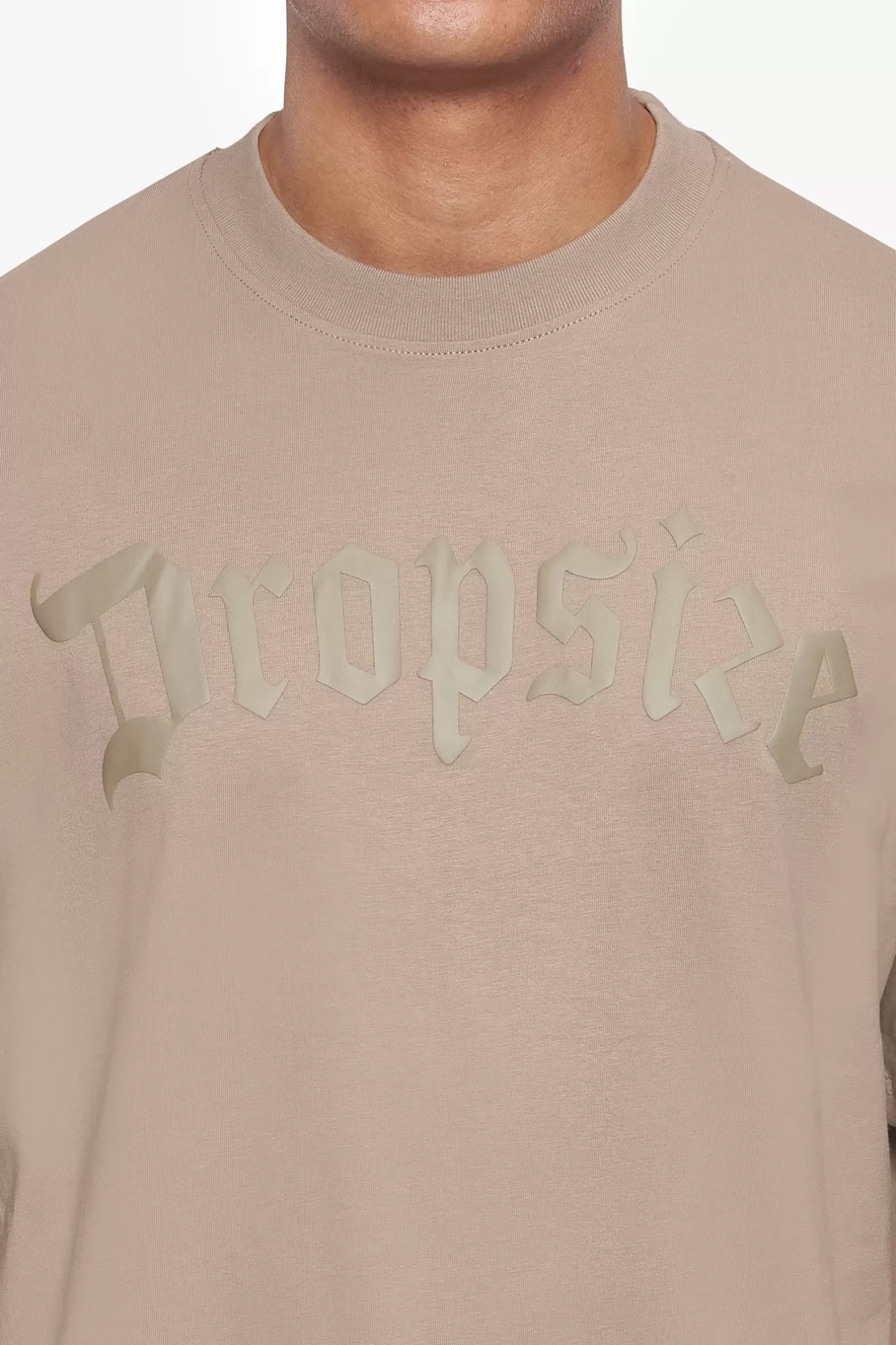 Dropsize HEAVY OVERSIZE LOGO PUFFER PRINT T-SHIRT WEATHERED TEAK* T Shirt