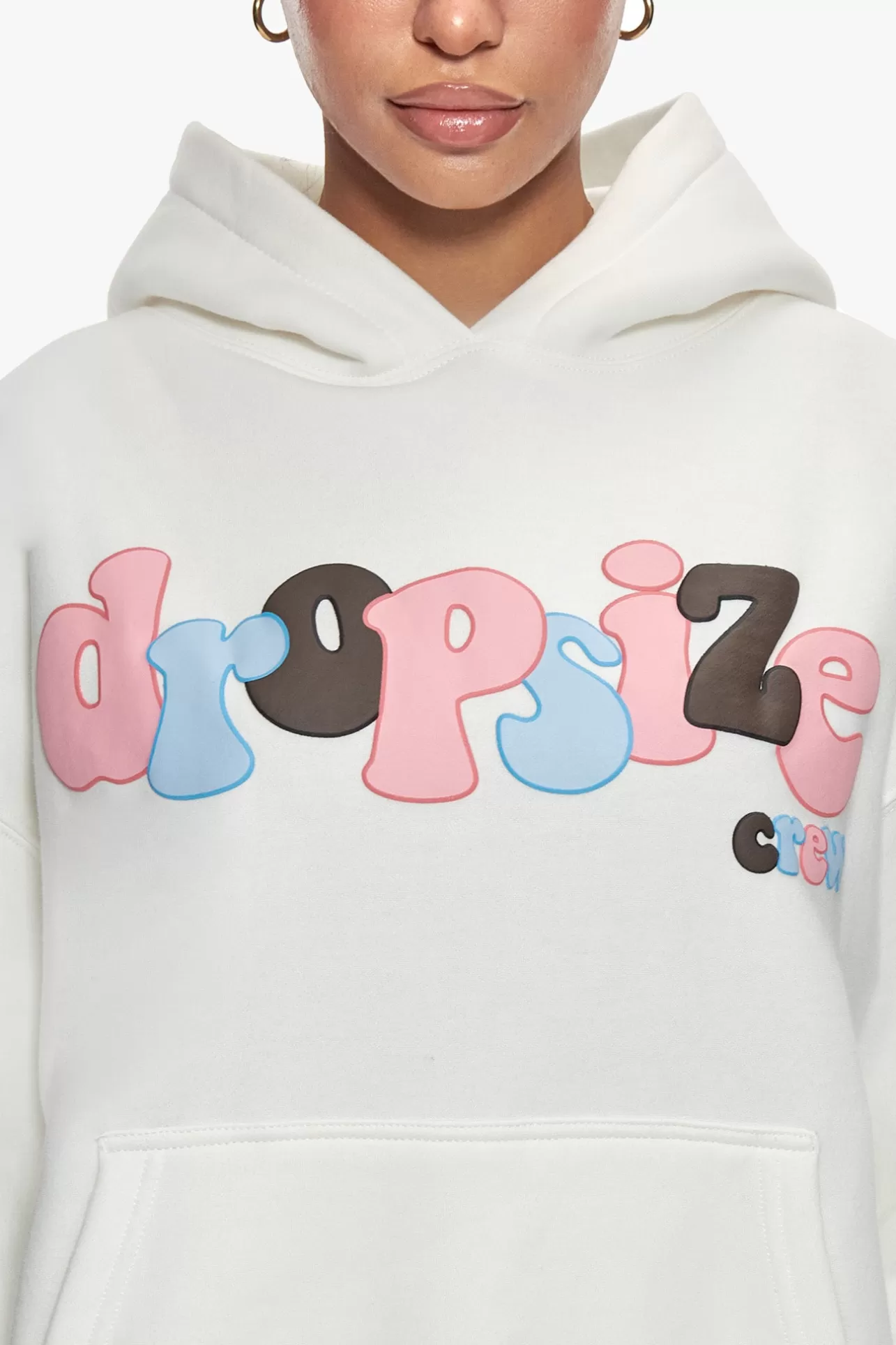 Dropsize HEAVY OVERSIZE MIXED COLOR BUFFER PRINT CREAM WHITE*Women Women
