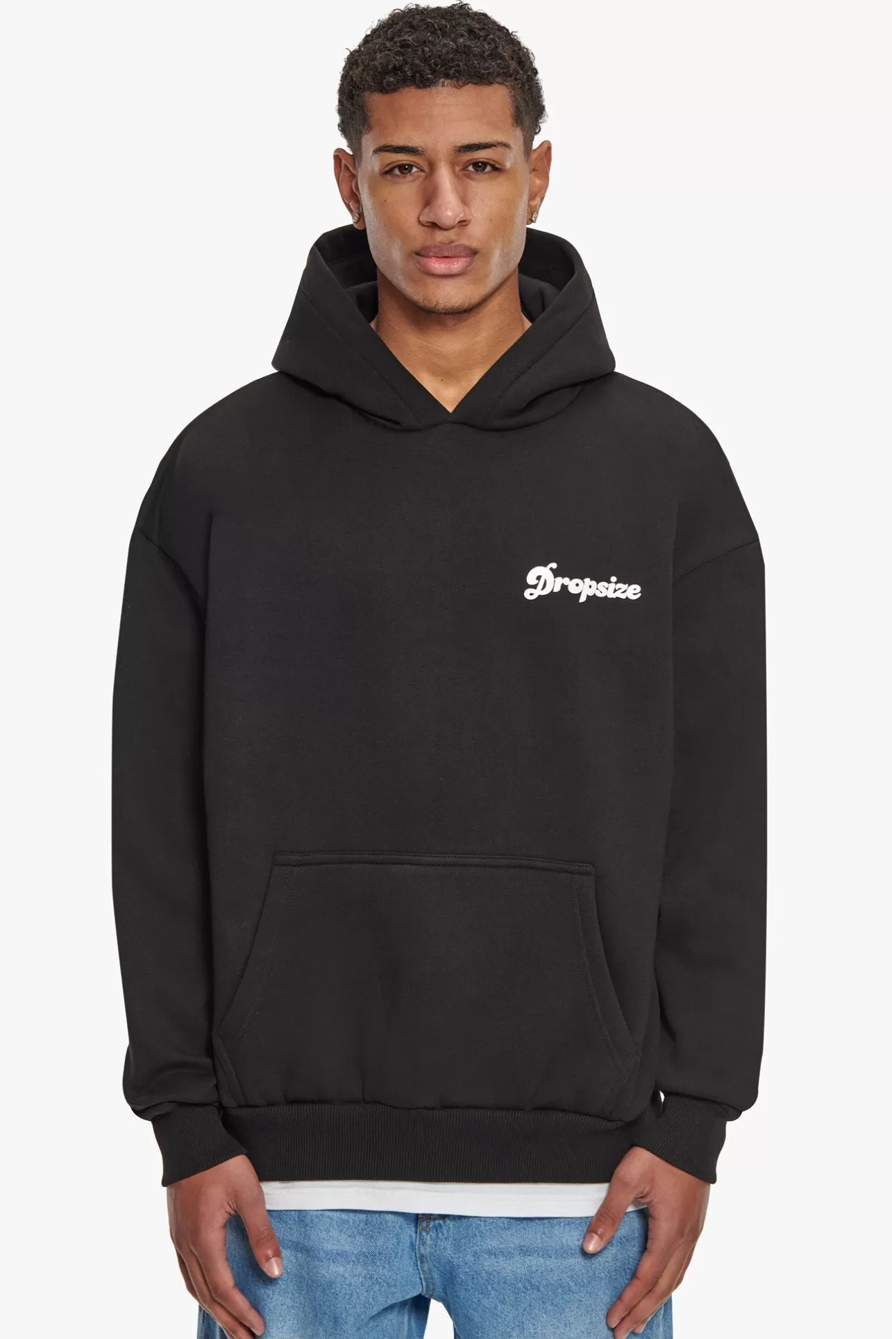 Dropsize HEAVY OVERSIZE PRAY LOVE HUSTLE HOODIE BLACK* Hoodie