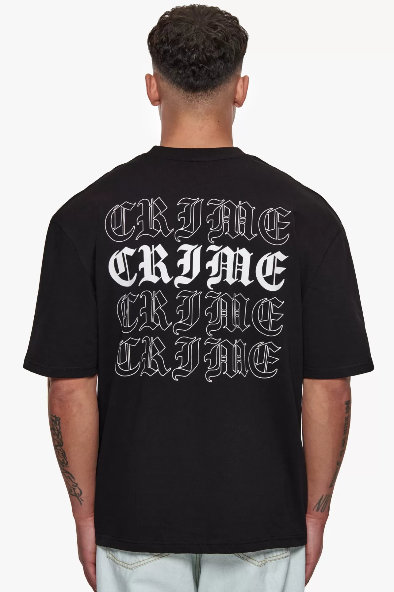 Dropsize HEAVY OVERSIZE QUAD CRIME T-SHIRT BLACK* T Shirt