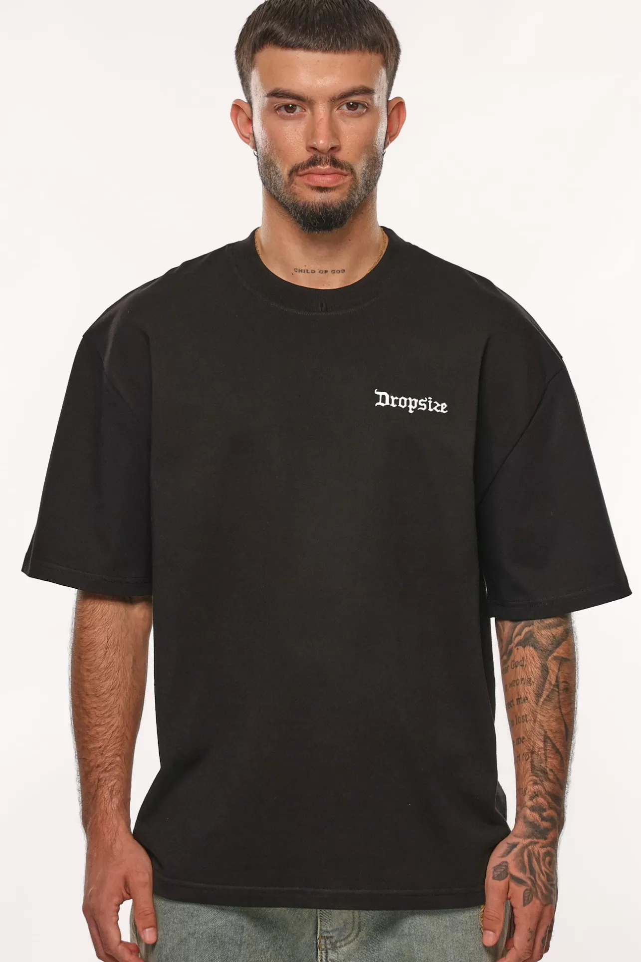 Dropsize HEAVY OVERSIZE RISE ABOVE THE REST T-SHIRT BLACK* T Shirt