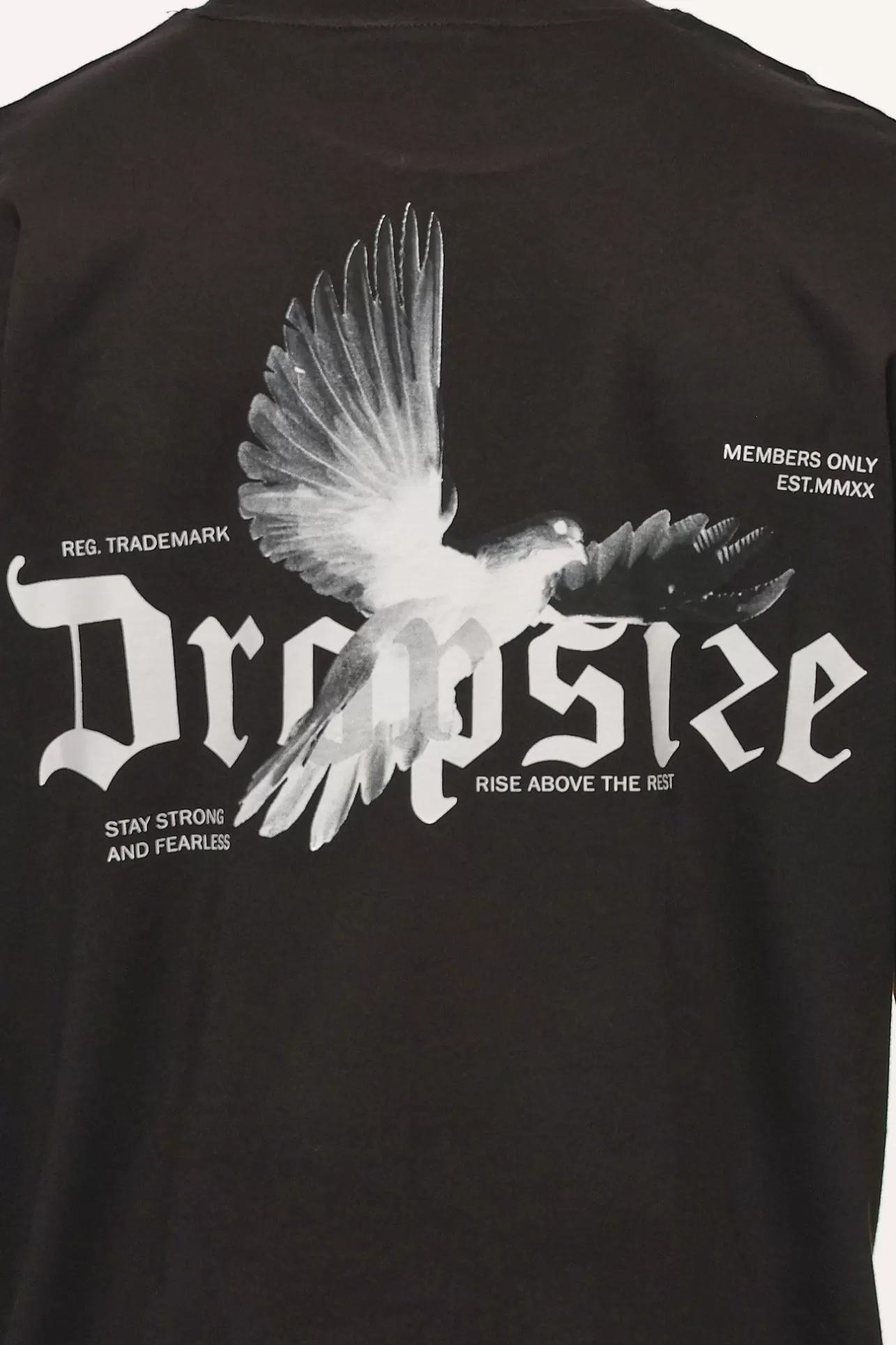 Dropsize HEAVY OVERSIZE RISE ABOVE THE REST T-SHIRT BLACK* T Shirt