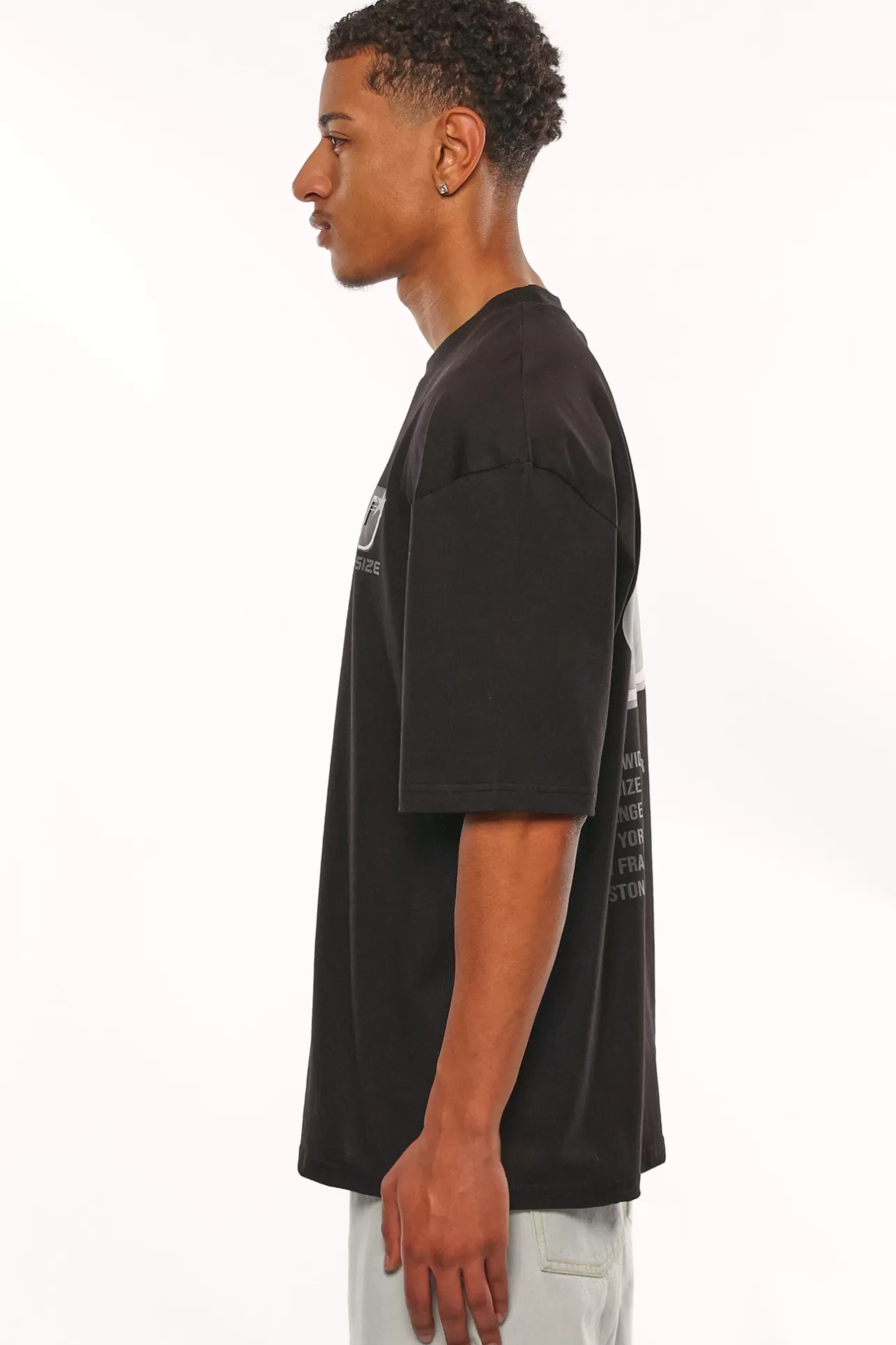 Dropsize HEAVY OVERSIZE STAR LOGO T-SHIRT BLACK* T Shirt