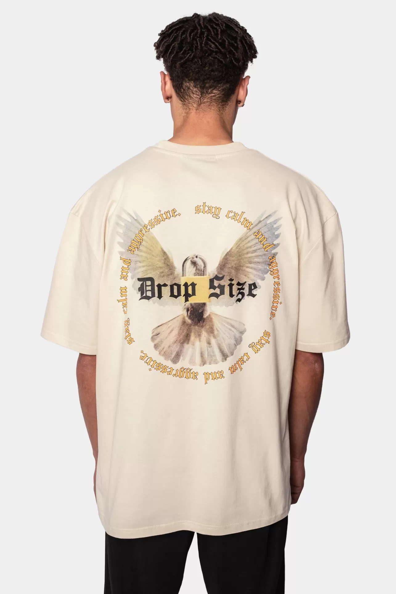 Dropsize HEAVY OVERSIZE WHITE DOVE 2.0 T-SHIRT COCONUT MILK* T Shirt
