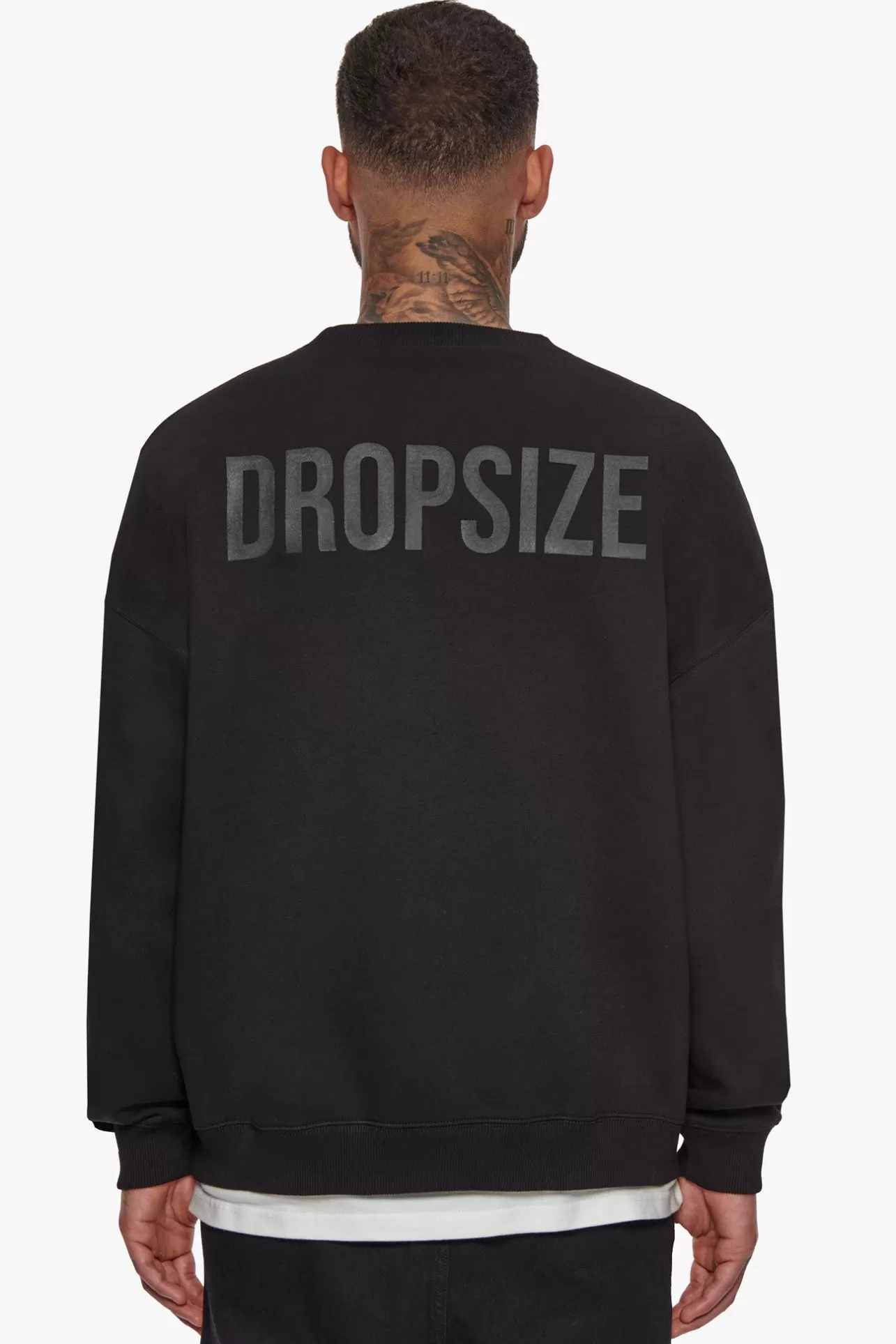 Dropsize HEAVY OVERSIZED HD PRINT SWEATER BLACK* Sweater
