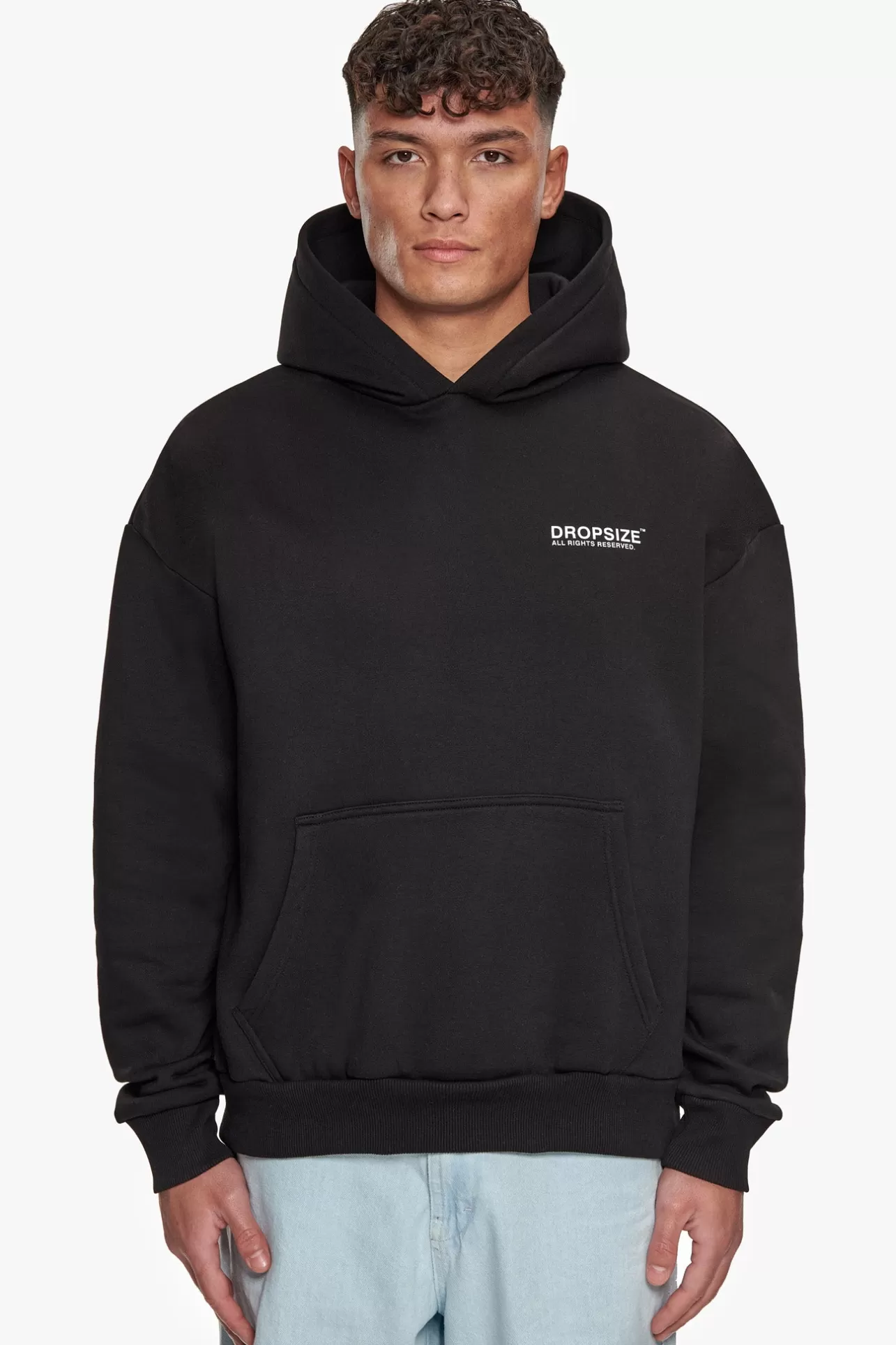 Dropsize HEAVY OVERSIZED STAY TRUE HOODIE BLACK* Hoodie