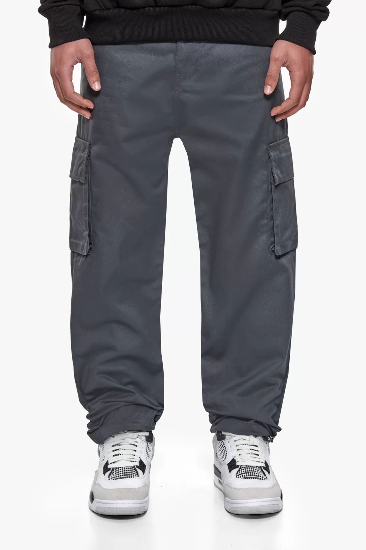 Dropsize SINGLE CARGO POCKET WORK WEAR PANTS GREY* Cargoes