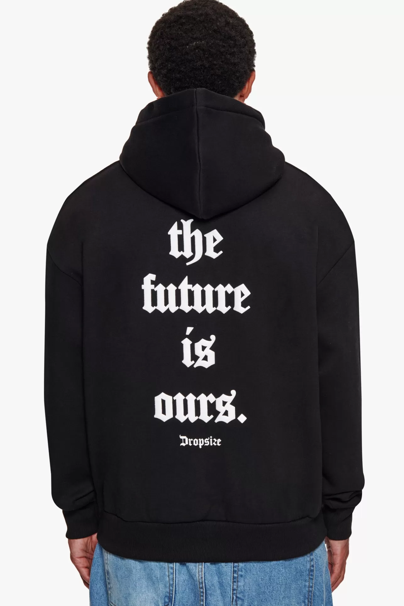 Dropsize SUPER HEAVY OVERSIZE FUTURE IS OURS HOODIE BLACK* Hoodie