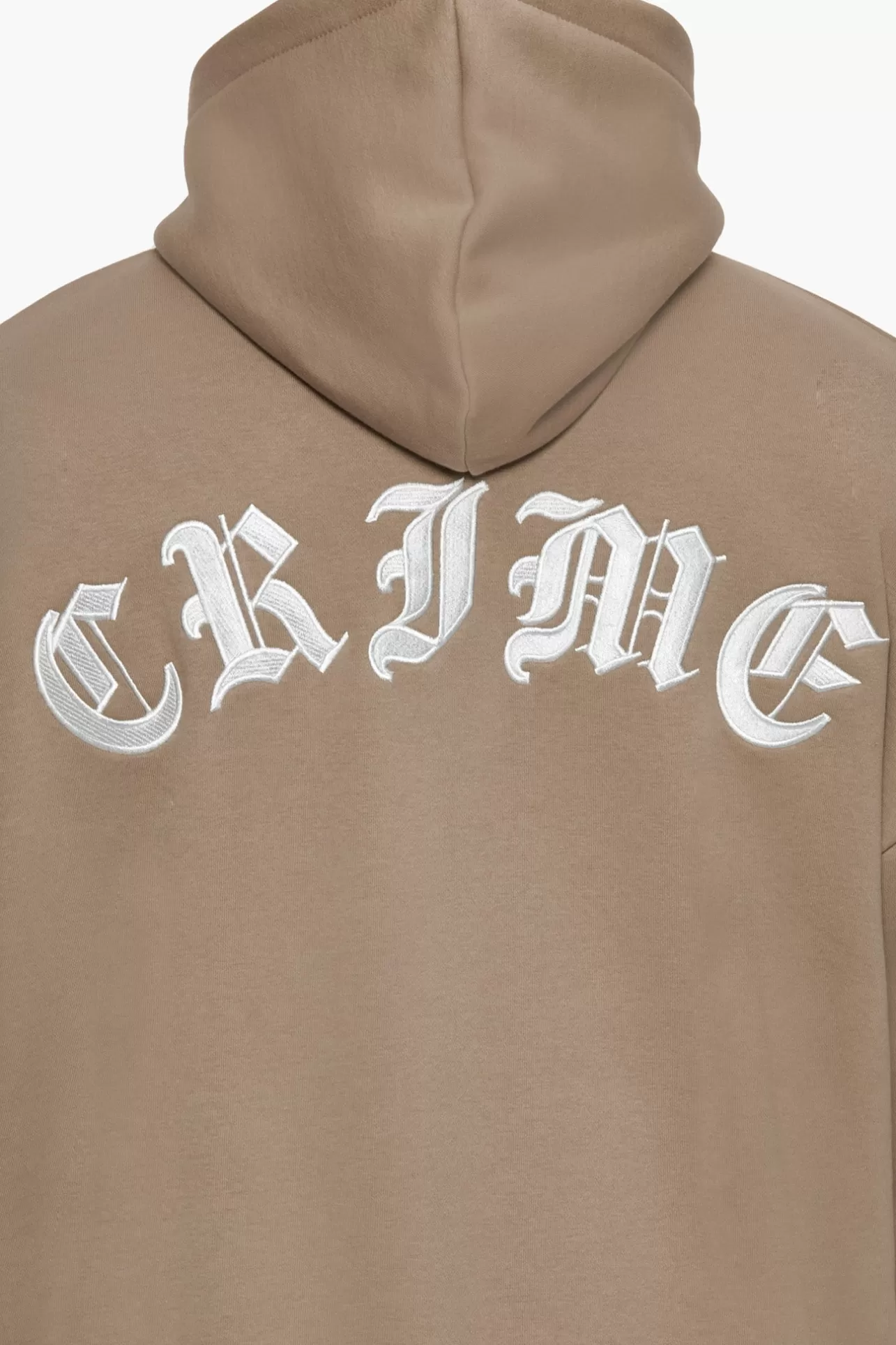 Dropsize SUPER HEAVY OVERSIZED CRIME ZIP HOODIE SILVER MINK* Zips